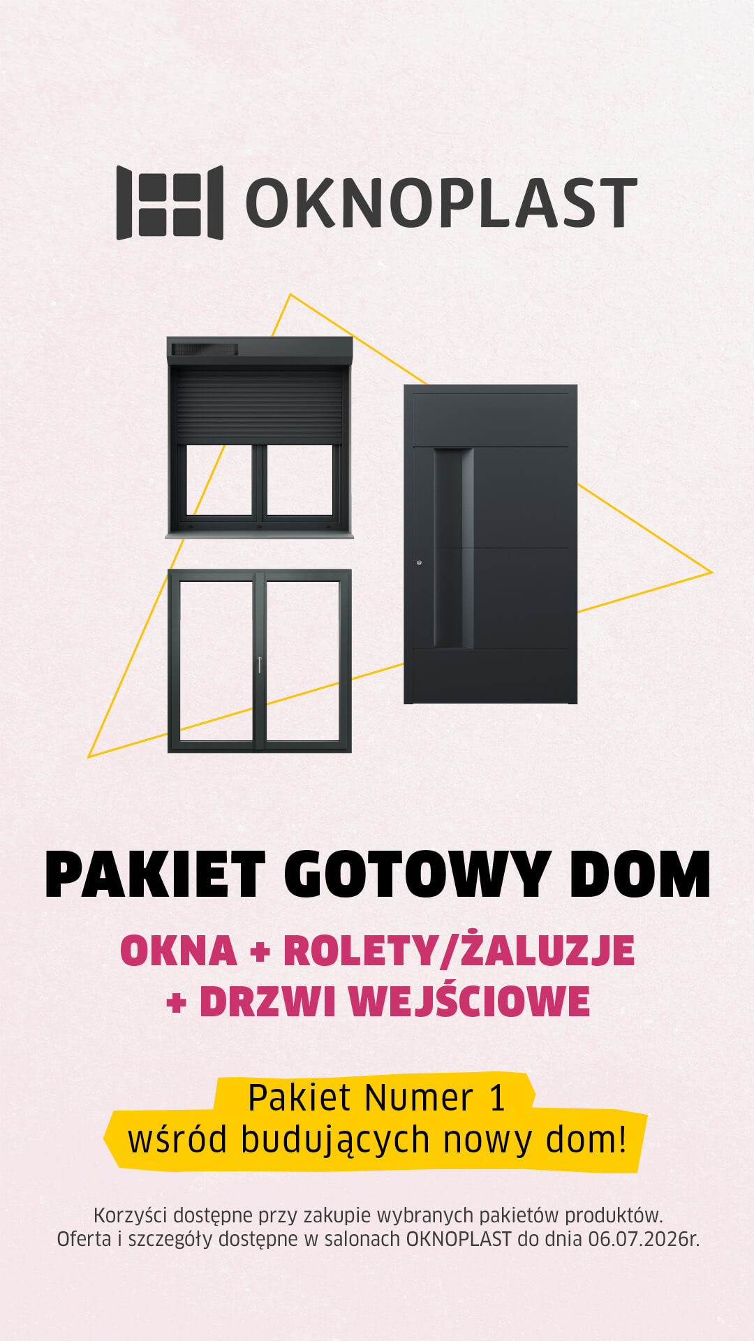 Pakiet Gotowy Dom - okna, osłony i drzwi aluminiowe